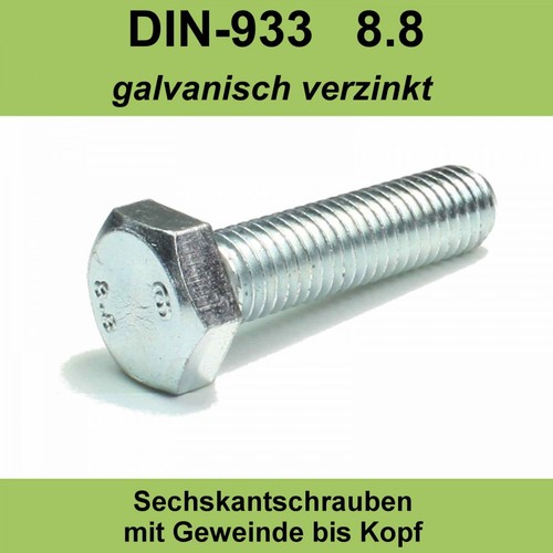 Din 933 8 sechskant - din,