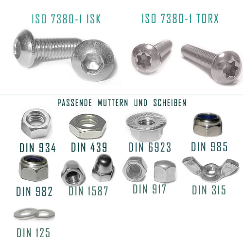 Linsenkopfschrauben iso 7380 - linsenkopfschrauben,
