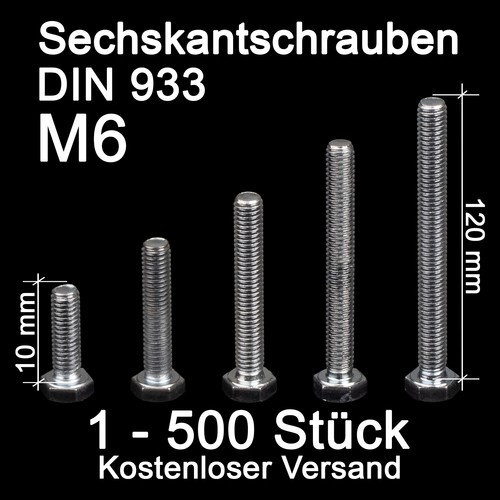 Sechskantschrauben 8 - m6, 8.8