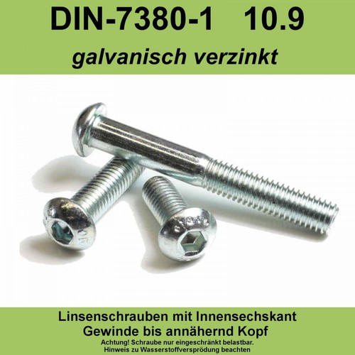 Iso 7380 9 verzinkt - m6, 7380-1