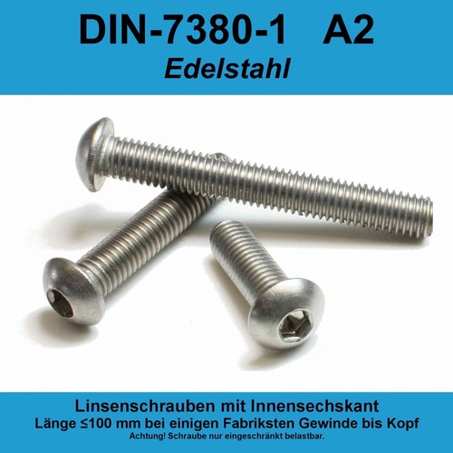 Iso 7380 a2 - va, edelstahl