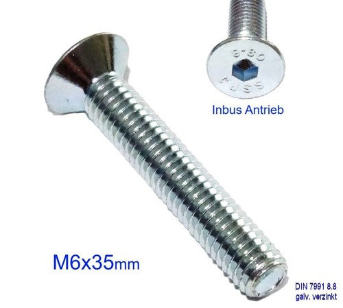 M6x35mm senkkopfschraube - m6x35mm,